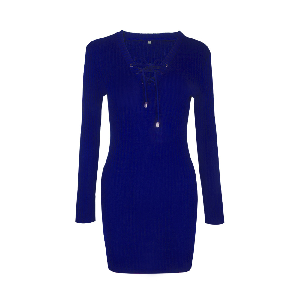 W25038-3 Womens  Knitwear Bodycon Cocktail Evening Party Sweater Mini Dress